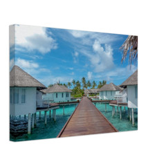 Beach Villas on top of water Canvas
