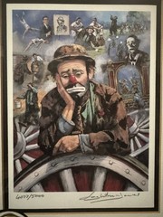 EMMETT KELLY The Original Circus Collection Leighton Jones Signed Framed Print