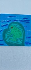 G.A.Titan Acrylic Painting IMPRESSIONISM Frog Lily Pad