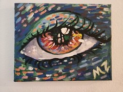 „Eye Of The Beholder“ By Marina Ramos Original 9″x 7″ Acrylic Painting On Canvas