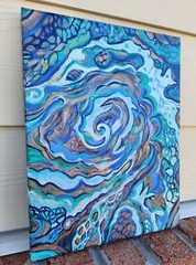 Original Acrylic Painting on canvas, 11×14 in., Abstract, “ Healing Wind“