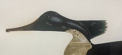 Vintage Original Bob Piscatori ‚Cape Cod MERGANSER Carved Duck DECOY‘ Painting