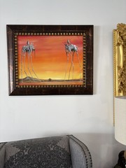 Salvador Dali 1904-1989 Oil on Canva In style of Hand Signed Amazing Painting