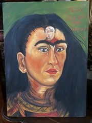 Frida Kahlo – Amazing Oil Painting – Surrealism Style – Signed – Stamped – A1