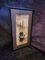 George Sperl Original Vintage Watercolor Painting Matted, Framed, Signed