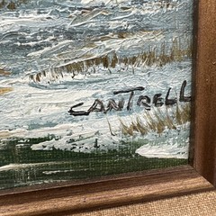 Phillip Cantrell Winter Oil Painting 8X10 Winter Landscape Framed Signed Canvas