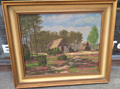 Walter Devender Munich Lüneburg Heath Heathland Oil Painting on Canvas