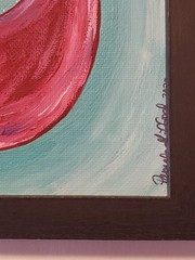 ORIGINAL YIN YANG ARTWORK PAINTING ACRYLIC ON CANVAS BOARD 6-3/4 X 6-3/4 ooak