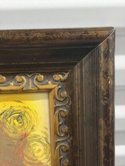 Original Signed Abstract Acrylic Painting Alsante 2016 Framed 11×14 Canvas Art