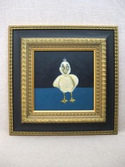 Duckling Portrait Painting, Birds Water Fowl Wildlife Nature Painting