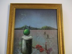 RICARDO MAYA AUTHENTIC ORIGINAL PAINTING SURREALISM BIRD LANDSCAPE DALI STYLE