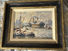 EVERT MOLL (1878-1955 Netherlands) OIL PAINTING Signed COA Simonis & Buunk