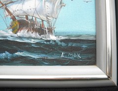 2 Original oil seascapes, beach house decoration.