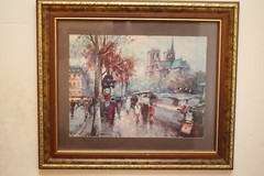 Antoine Blanchard Oil on Canvas (Signed) Cathedrale Notre-Dame de Paris 1936