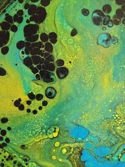 Original Abstract Acrylic Painting Stretched Canvas 9″x12″x0.6″ Wall Art Decor