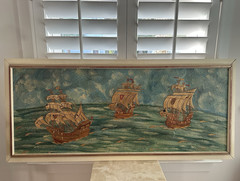 Zehri Signed Framed Large Canvas Nautical Seascape Ships Painting