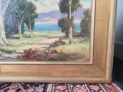 Vintage Plein Air Oil Painting 1950’s California Bay Area Coastal Scene