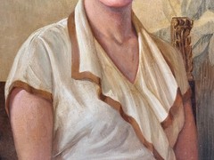 Elegant Antique Female Woman Portrait Oil Painting Traditional Wall Art