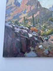 Silvio Silvestri PAINTING LANDSCAPE LISTED AMERICAN ARTIST Desert Arizona 24”