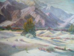 ROSE CANFIELD, PALM SPRINGS CALIFORNIA CA PLEIN AIR DESERT VINTAGE OIL PAINTING