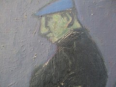 Mid Century Painting Portrait Urban Wpa Style American Regionalism Modernism Oil