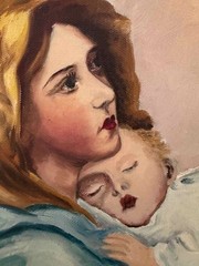 Original Oil painting Copy of „Madonna of the Streets“ signed and dated 1940