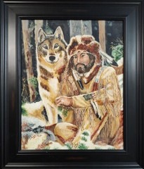 Original Western Oil Painting „Wilderness Man“ by Marc Bitler