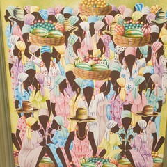 Jean Claude Blanc Haitian Colorful Painting On Canvas 18×15″