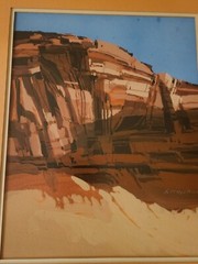 Buffalo Kaplinski (b. 1943) acrylic on cardboard. Signed. Titled and dated 1975