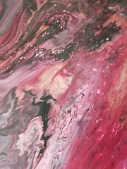 Original Acrylic Pour Painting Abstract Art signed canvas