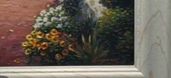Ghambaro „Coastal Tranquility“ Signed Print Framed Impressionist Art 26″x22″x1″