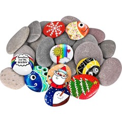 River Rocks Painting Stones 25 Pcs Large 2-3 Inch Flat Smooth