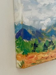 Original Oil Painting, Mountains of Tucson, AZ, 14 x 11 inches, Signed