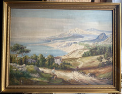 Bruno Krauel 1907 Oil Painting Boy An Southern Coast Mediterranean Berge Beach