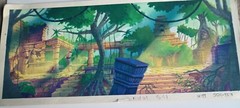 ORIGINAL ASIAN PAINTING-(7 1/2″x17″) RICH COLORS