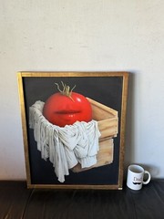 CHARLEY BROWN VINTAGE MODERN STILL LIFE SURREALIST OIL PAINTING OLD SURREALISM