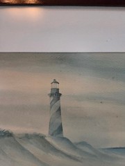Original Watercolor Lighthouse ca. 1880-1900