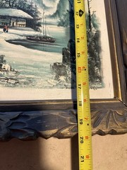 Vintage Set Of 2 SUH JIN HEE Oil Paintings Landscape Autumn Winter Framed Signed