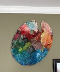Original, Artist Palette #6 Paint, Oil Painting, 15″x12″
