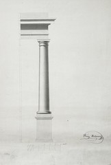 Architectural drawing column architectural drawing pen drawing Urbanek 1846