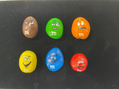 Hand Painted Rock Art ( M & Ms Set Of 6 )………………Sunflower Creations