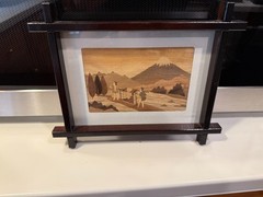 Intarsia Landscape Scene Wood Inlay Wall Art Decor Wooden Picture 6″ x8″