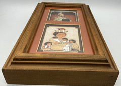 Storyteller Dolls by Laverne Elliot art and pottery 14.5” X 8.5” X 2” shadowbox