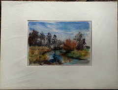 Franz Ehmke *1928-2018 Gdr Painter Pastel°Meadows And Trees Spring Alders Nature