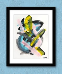Original Modern Abstract Art – 14×11″ Acrylic Painting – Mixed Media Paper