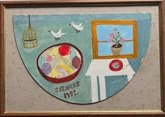 RENARD AUSTRALIAN MODERN ABSTRACT „KITCHEN SCENE“ 1992