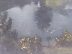 Mountain landscape with signature, oil on canvas.