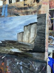 Original Ölgemälde Étretat Kreidefelsen Meer Küste Impressionismus Handgemalt