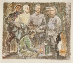 Anatoli Dovzhenko (1932-1991) „Partisans“, Watercolor, 1965 (1)