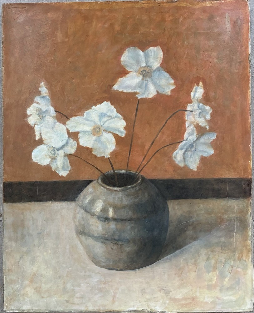 Oil painting on canvas, still life, circa 1940, 50x40cm